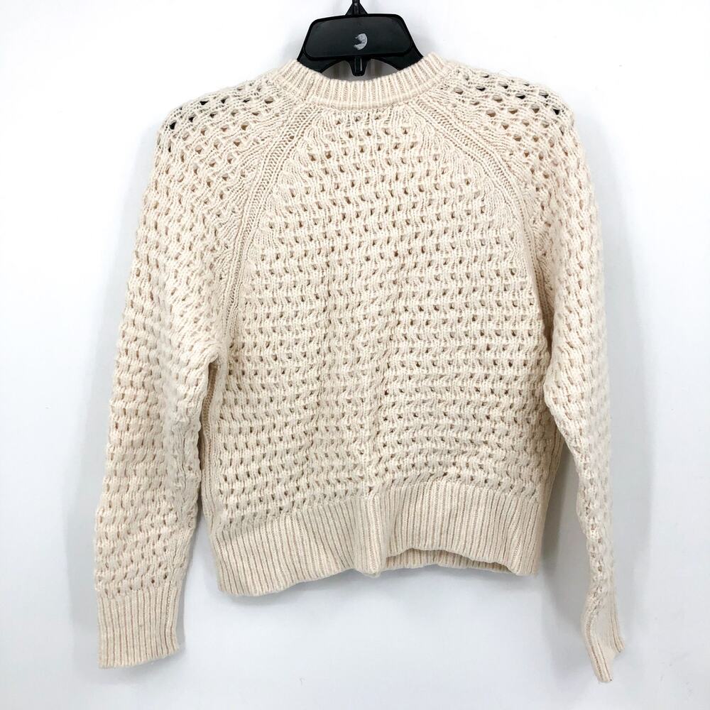 Everlane Womens Cloud Oversized Crew Sweater Small Cream Bone Textured Knit NWOT - Picture 8 of 12